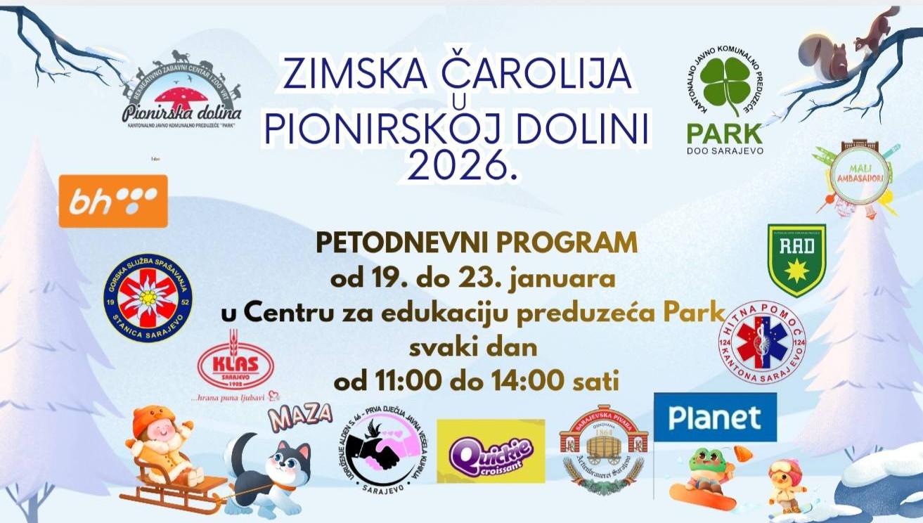 Zimska čarolija u Pionirskoj dolini od 19. do 23. januara